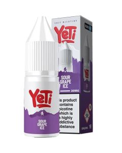 Sour grape ice flavoured Yeti 20mg e-liquid on a white background.