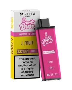 Zeltu X Double Brew J.fruit pod with the box in 20 mg/ml 