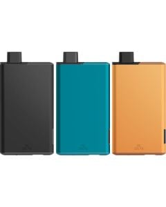 Zeltu X3 vape device kit in black, blue and gold.