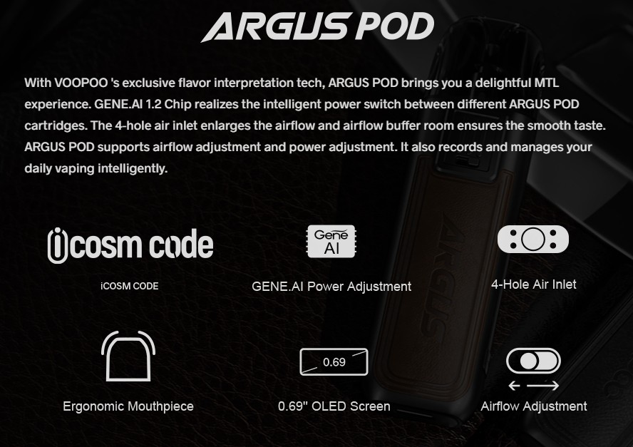 Argus pods key features