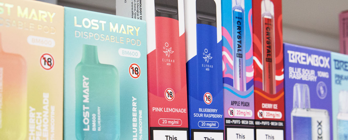 Several disposable vapes
