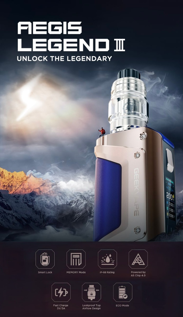 Geekvape Aegis Legend 3 vape kit poster
