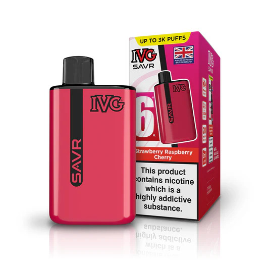 Strawberry Raspberry Cherry IVG SAVR Pod Vape Kit
