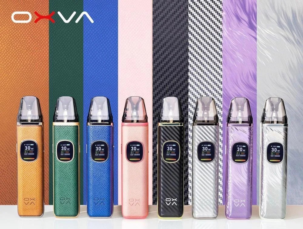 A lineup of OXVA Xlim Pro 2 vape kits in different colours A lineup of OXVA Xlim Pro 2 vape kits in different colours