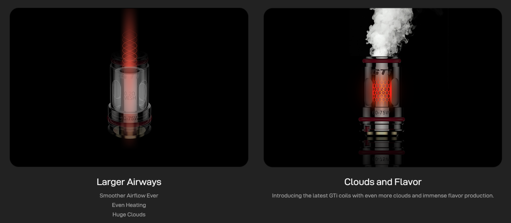 Vaporesso GTI coils main features Vaporesso GTI coils main features