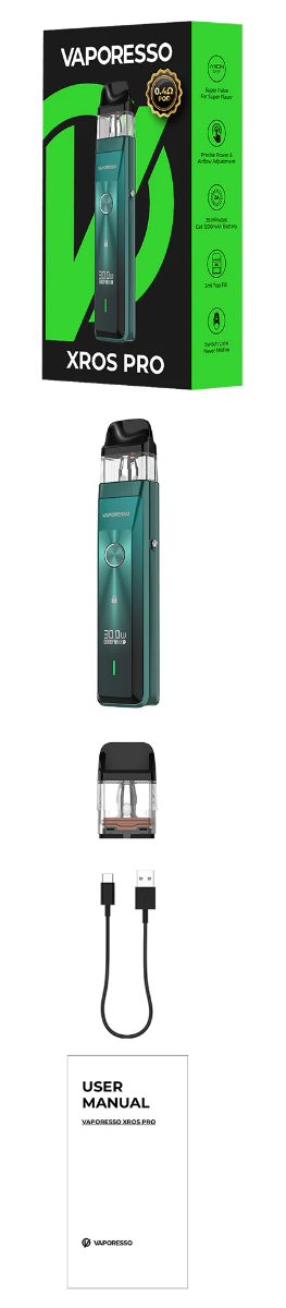 Vaporesso XROS 3 pro whats in the box